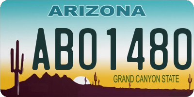AZ license plate ABO1480