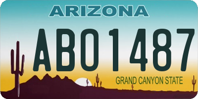 AZ license plate ABO1487