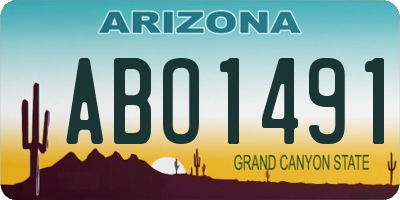 AZ license plate ABO1491