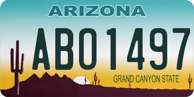 AZ license plate ABO1497