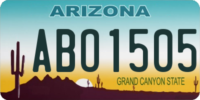 AZ license plate ABO1505