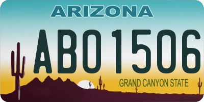 AZ license plate ABO1506