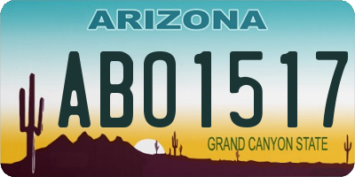 AZ license plate ABO1517