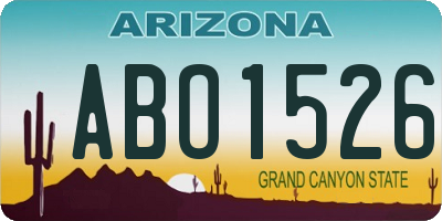 AZ license plate ABO1526