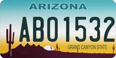 AZ license plate ABO1532