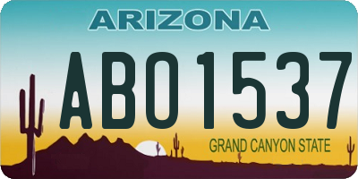 AZ license plate ABO1537