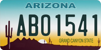 AZ license plate ABO1541