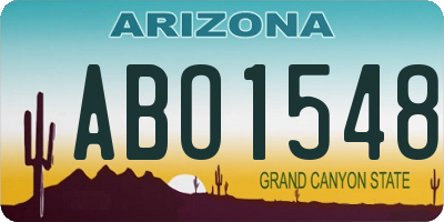 AZ license plate ABO1548