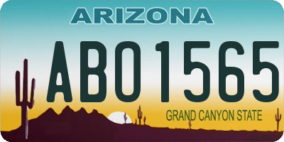 AZ license plate ABO1565