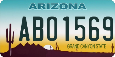 AZ license plate ABO1569