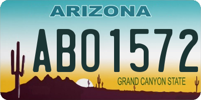 AZ license plate ABO1572