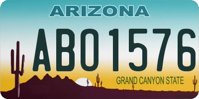 AZ license plate ABO1576