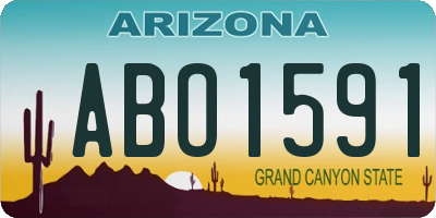 AZ license plate ABO1591