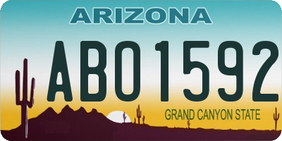 AZ license plate ABO1592
