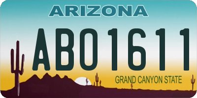 AZ license plate ABO1611