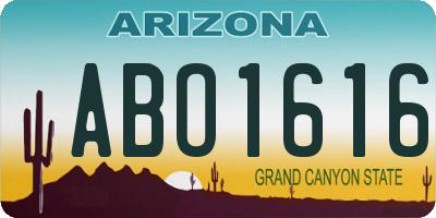 AZ license plate ABO1616