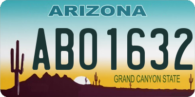 AZ license plate ABO1632