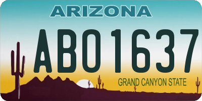 AZ license plate ABO1637
