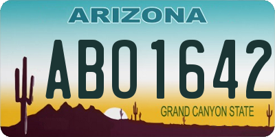 AZ license plate ABO1642