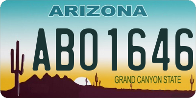 AZ license plate ABO1646