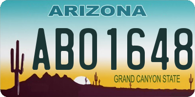 AZ license plate ABO1648
