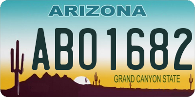 AZ license plate ABO1682