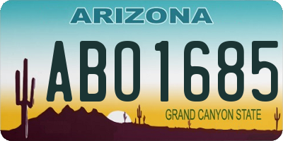 AZ license plate ABO1685