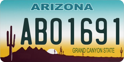 AZ license plate ABO1691