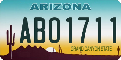 AZ license plate ABO1711