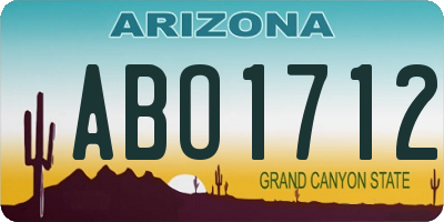AZ license plate ABO1712