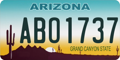 AZ license plate ABO1737