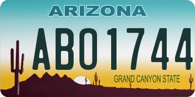 AZ license plate ABO1744