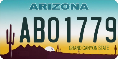 AZ license plate ABO1779