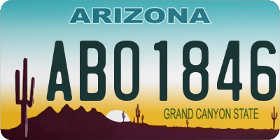 AZ license plate ABO1846