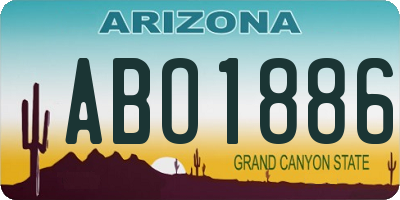 AZ license plate ABO1886