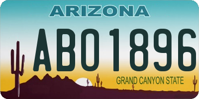 AZ license plate ABO1896