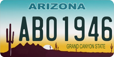 AZ license plate ABO1946