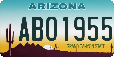 AZ license plate ABO1955