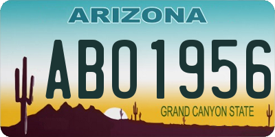 AZ license plate ABO1956