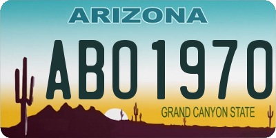AZ license plate ABO1970
