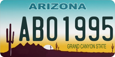 AZ license plate ABO1995