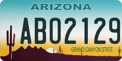 AZ license plate ABO2129