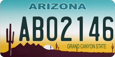 AZ license plate ABO2146