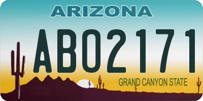 AZ license plate ABO2171