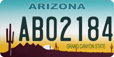 AZ license plate ABO2184