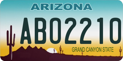AZ license plate ABO2210