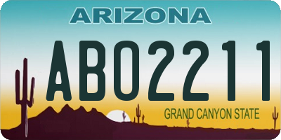 AZ license plate ABO2211