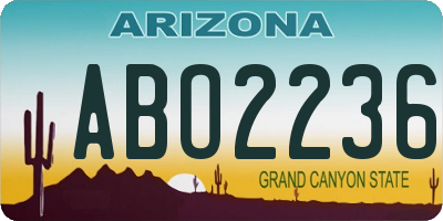 AZ license plate ABO2236
