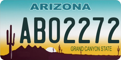 AZ license plate ABO2272