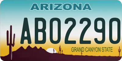AZ license plate ABO2290